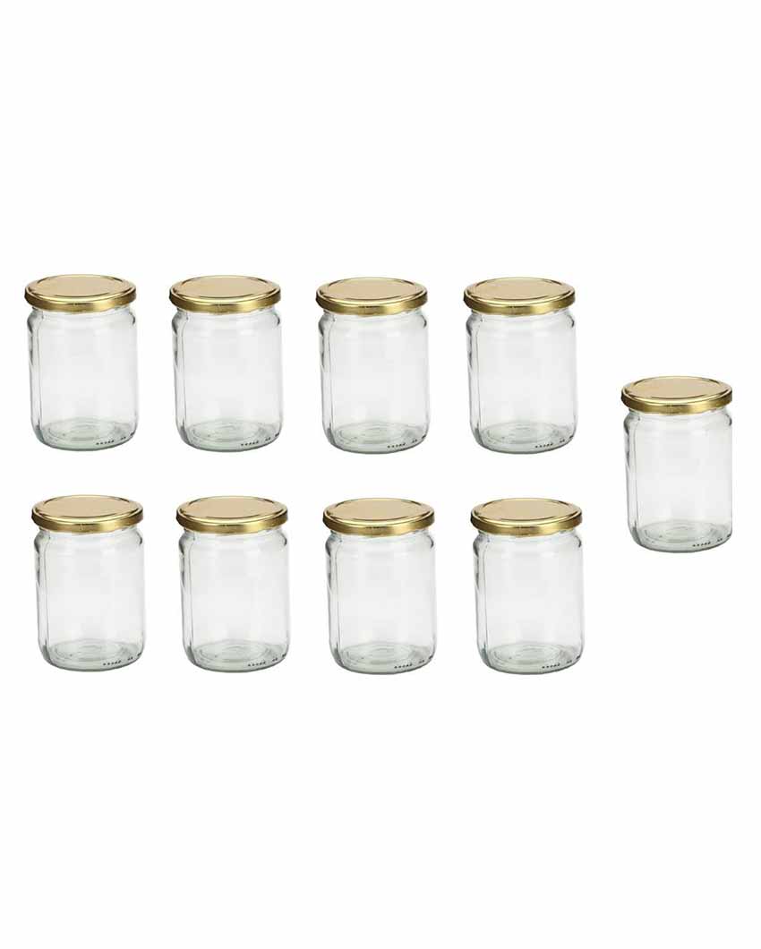 Classy Design Transparent Glass Jar Containers | 4 x 5 inches | 500ml