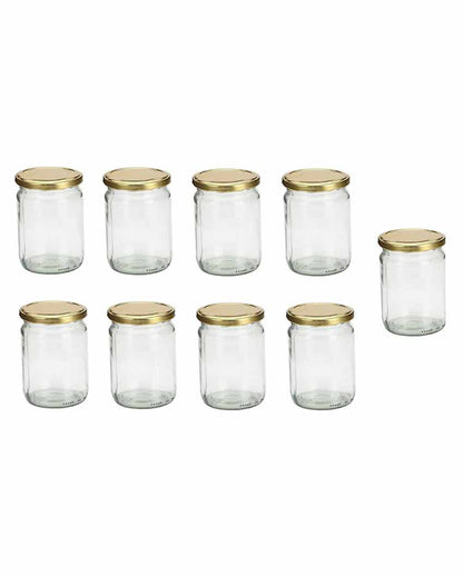 Classy Design Transparent Glass Jar Containers | 4 x 5 inches | 500ml