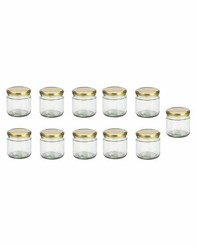 Snap-Seal Design Transparent Glass Jar Containers | 4 x 3 inches | 350ml