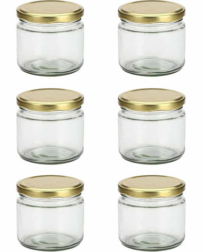 Air-Seal Design Transparent Glass Jar Containers | 4 x 3  inches | 350ml