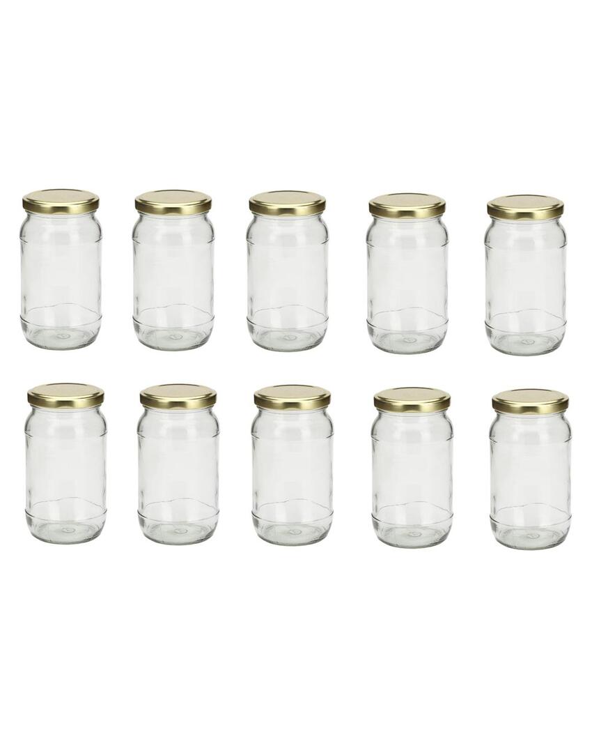 Slim Clear Glass Jar for Home and Kitchen Storage Solutions | 400 ML | 3 x 6 inches