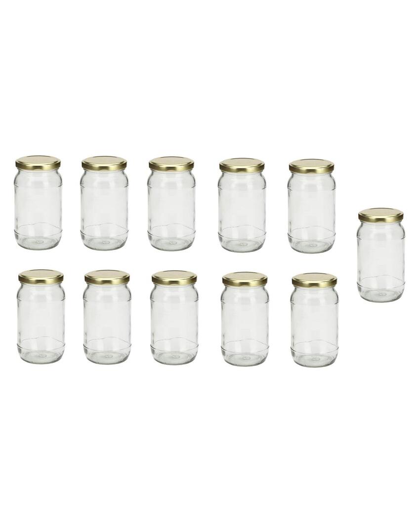 Slim Clear Glass Jar for Home and Kitchen Storage Solutions | 400 ML | 3 x 6 inches