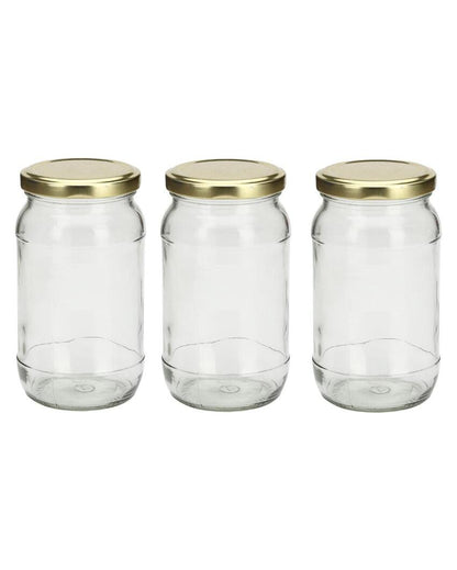 Slim Clear Glass Jar for Home and Kitchen Storage Solutions | 400 ML | 3 x 6 inches