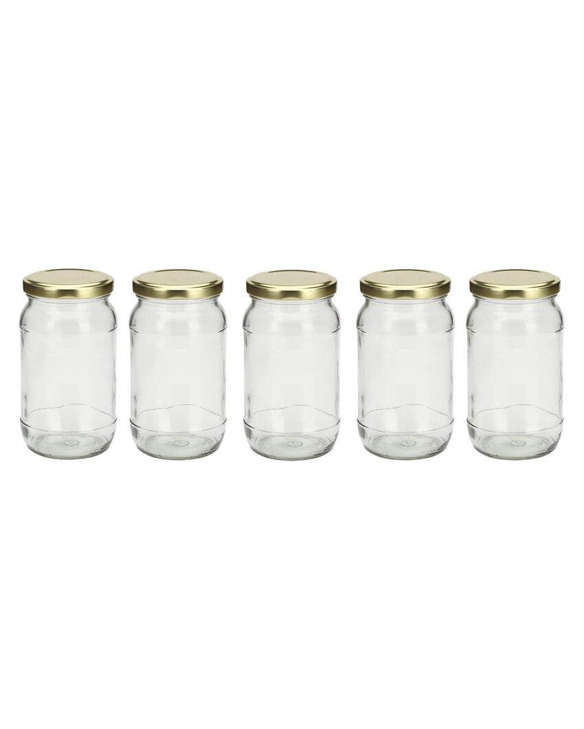 Slim Clear Glass Jar for Home and Kitchen Storage Solutions | 400 ML | 3 x 6 inches