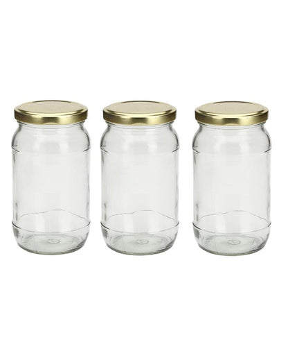 Slim Clear Glass Jar for Home and Kitchen Storage Solutions | 400 ML | 3 x 6 inches