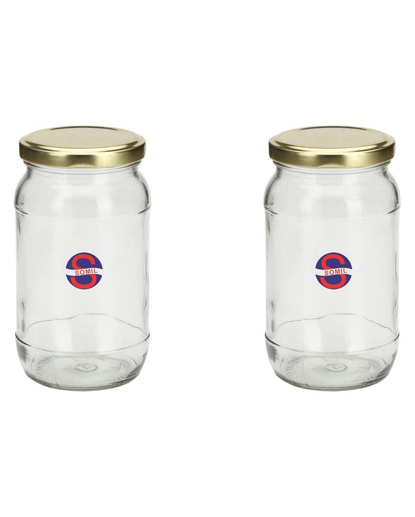 Slim Clear Glass Jar for Home and Kitchen Storage Solutions | 400 ML | 3 x 6 inches