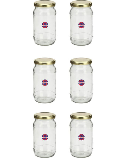 Slim Clear Glass Jar for Home and Kitchen Storage Solutions | 400 ML | 3 x 6 inches