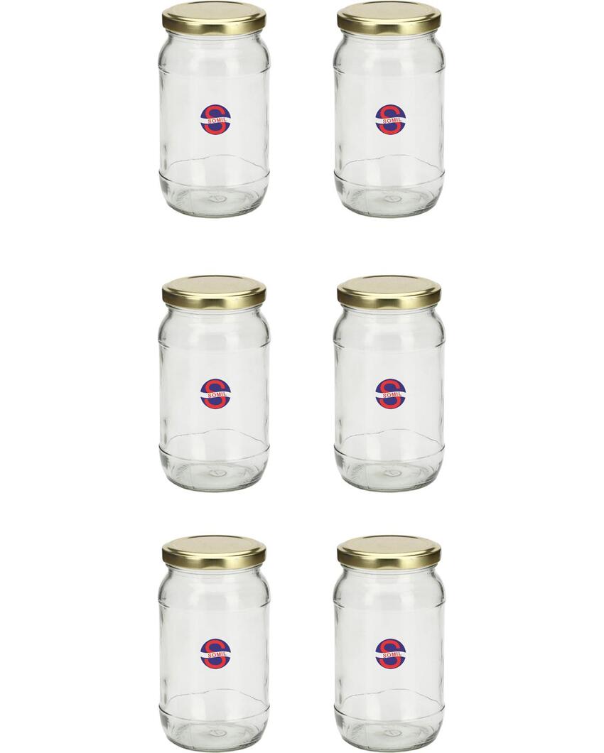 Slim Clear Glass Jar for Home and Kitchen Storage Solutions | 400 ML | 3 x 6 inches