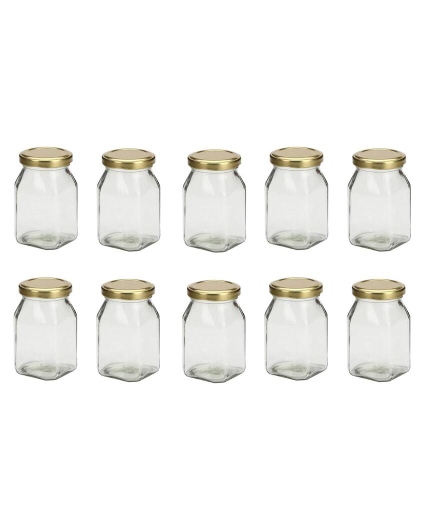 Stylish Clear Glass Jar for Kitchen Pantry Organization | 400 ML | 3 x 5 inches