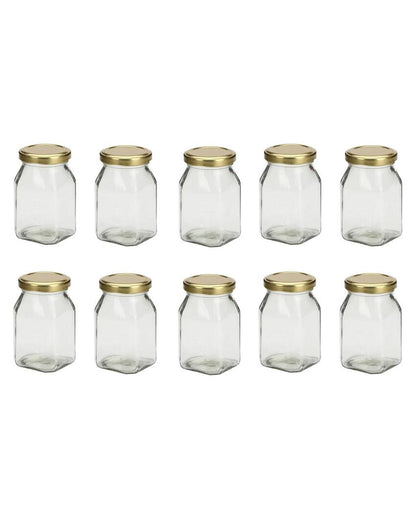 Stylish Clear Glass Jar for Kitchen Pantry Organization | 400 ML | 3 x 5 inches