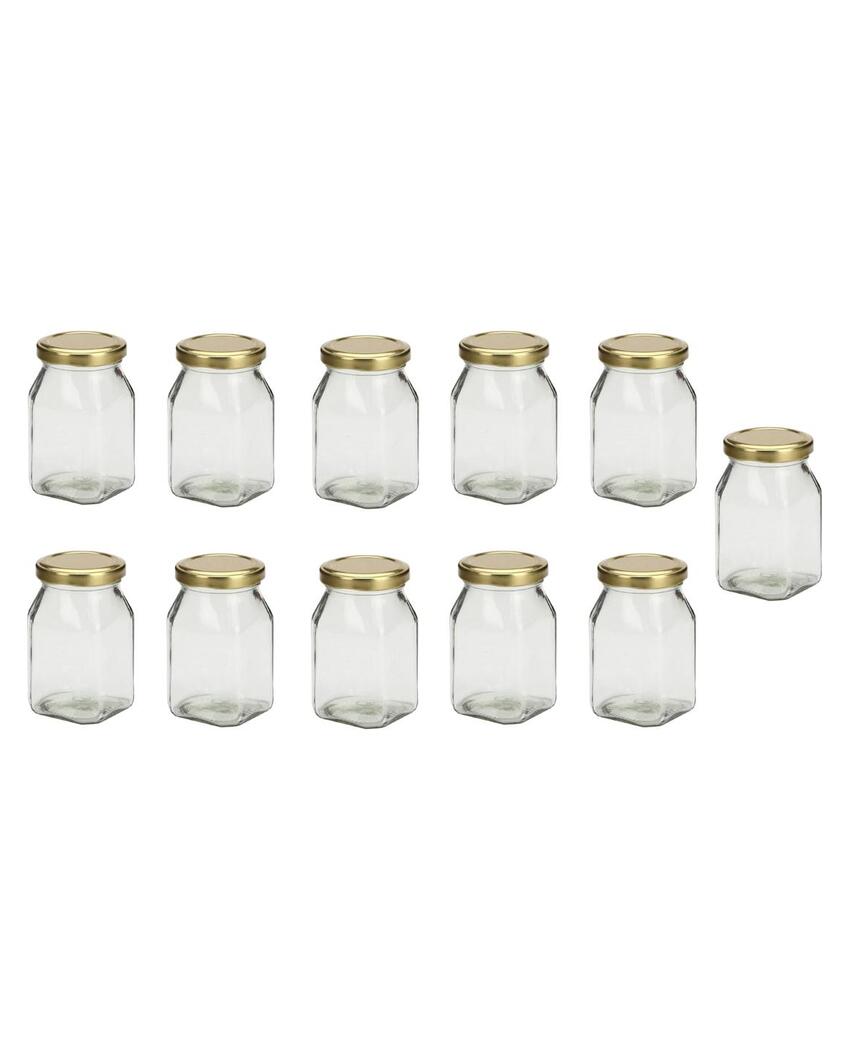 Stylish Clear Glass Jar for Kitchen Pantry Organization | 400 ML | 3 x 5 inches