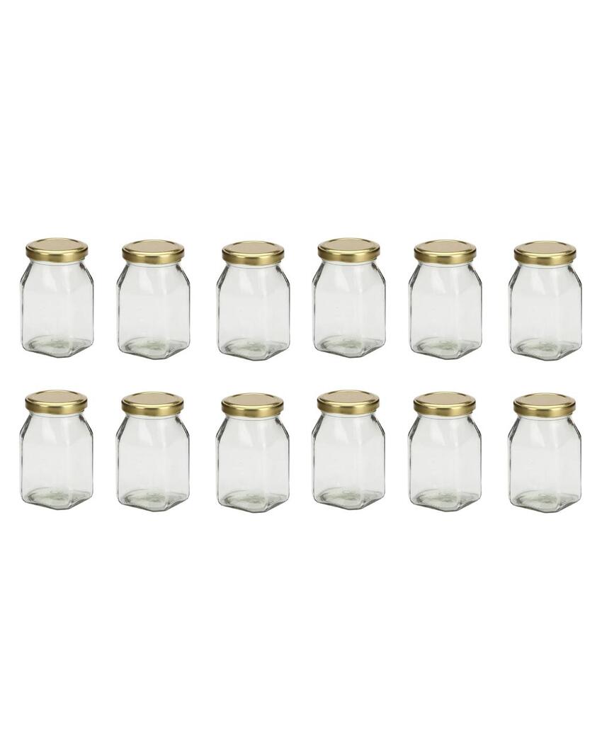 Stylish Clear Glass Jar for Kitchen Pantry Organization | 400 ML | 3 x 5 inches