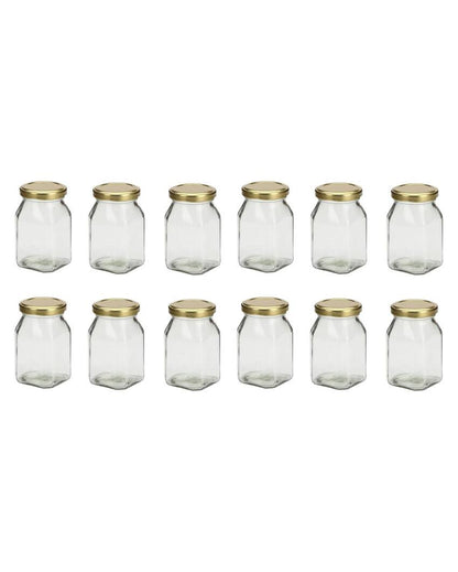 Stylish Clear Glass Jar for Kitchen Pantry Organization | 400 ML | 3 x 5 inches