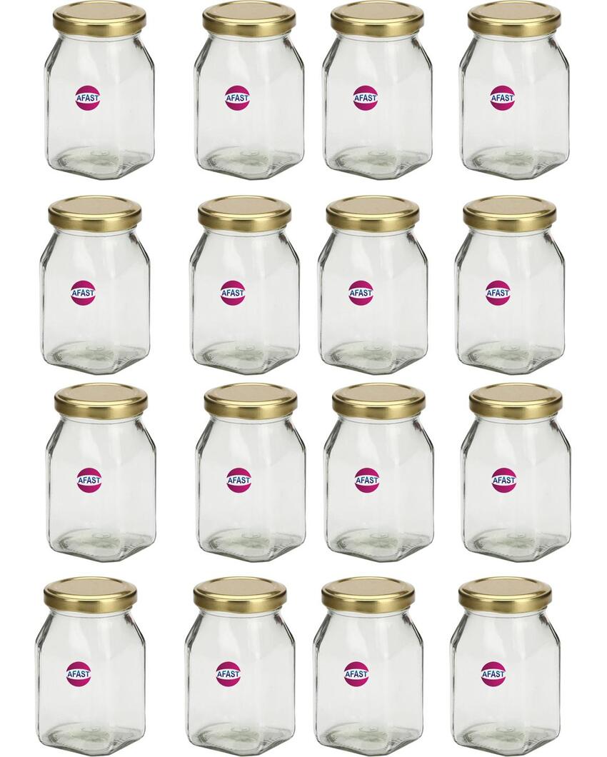 Stylish Clear Glass Jar for Kitchen Pantry Organization | 400 ML | 3 x 5 inches