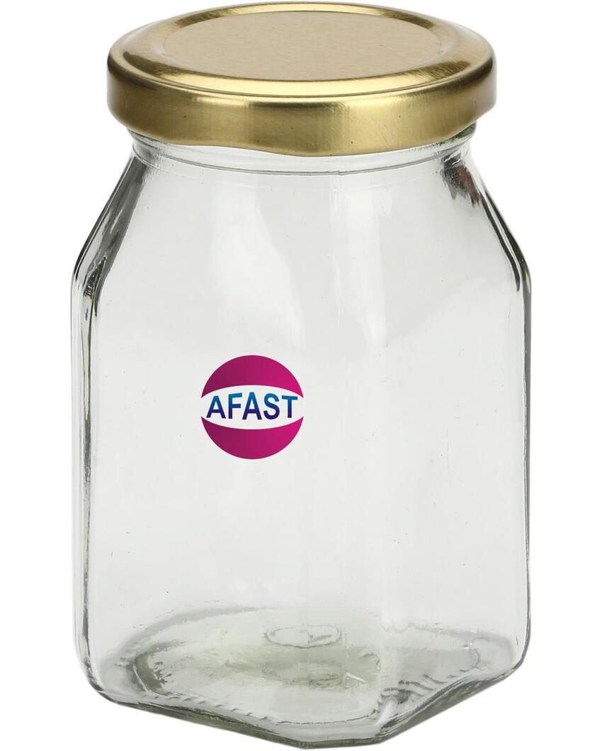 Stylish Clear Glass Jar for Kitchen Pantry Organization | 400 ML | 3 x 5 inches