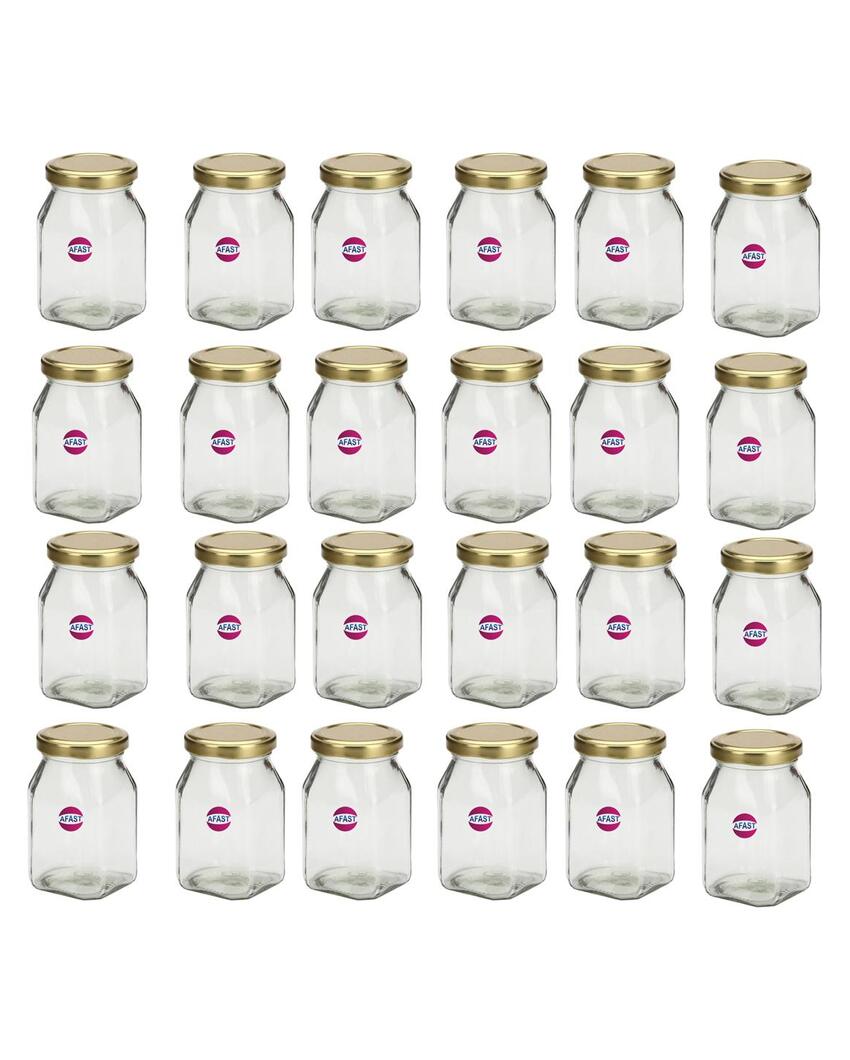 Stylish Clear Glass Jar for Kitchen Pantry Organization | 400 ML | 3 x 5 inches