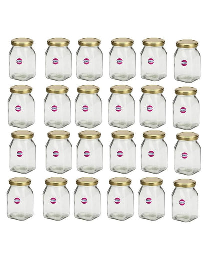 Stylish Clear Glass Jar for Kitchen Pantry Organization | 400 ML | 3 x 5 inches