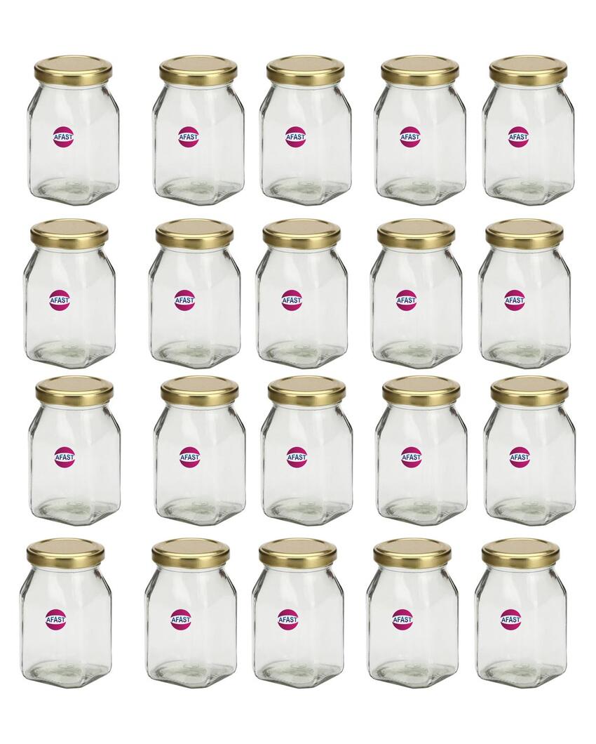 Stylish Clear Glass Jar for Kitchen Pantry Organization | 400 ML | 3 x 5 inches