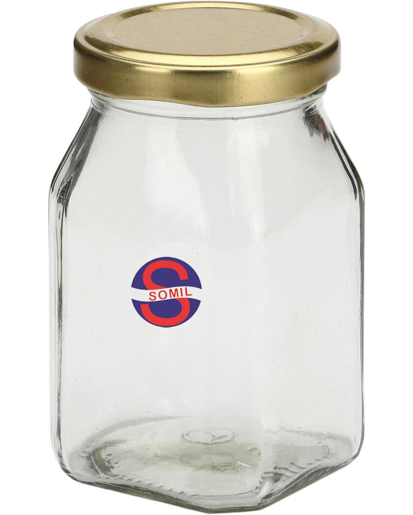 Stylish Clear Glass Jar for Kitchen Pantry Organization | 400 ML | 3 x 5 inches