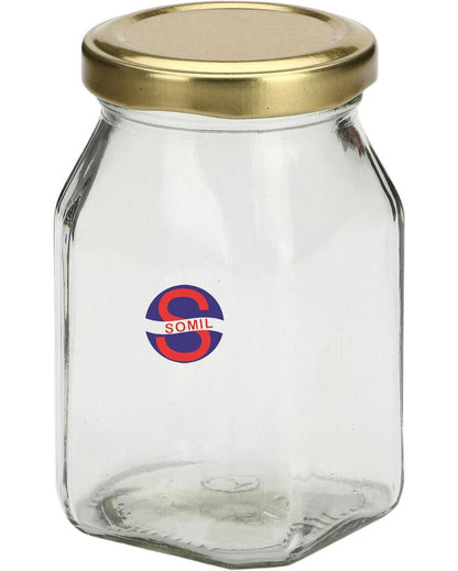 Stylish Clear Glass Jar for Kitchen Pantry Organization | 400 ML | 3 x 5 inches