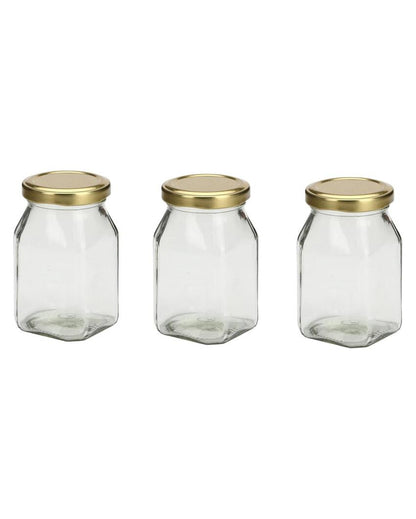 Stylish Clear Glass Jar for Kitchen Pantry Organization | 400 ML | 3 x 5 inches