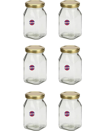 Stylish Clear Glass Jar for Kitchen Pantry Organization | 400 ML | 3 x 5 inches