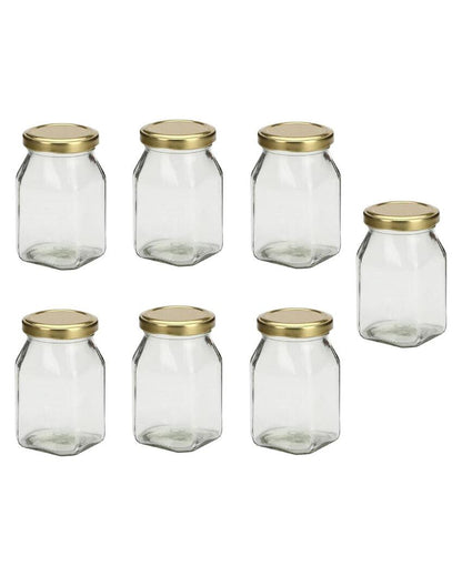 Stylish Clear Glass Jar for Kitchen Pantry Organization | 400 ML | 3 x 5 inches