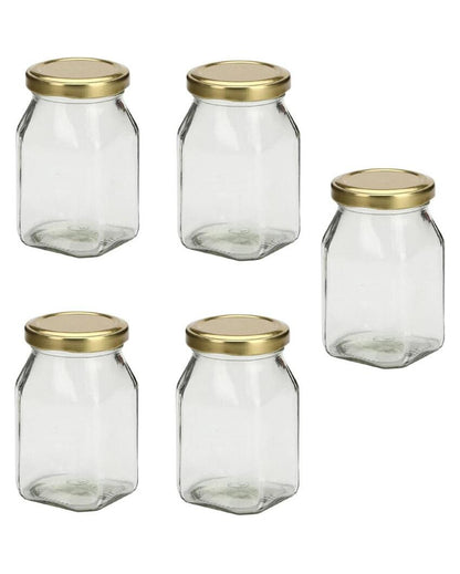 Stylish Clear Glass Jar for Kitchen Pantry Organization | 400 ML | 3 x 5 inches