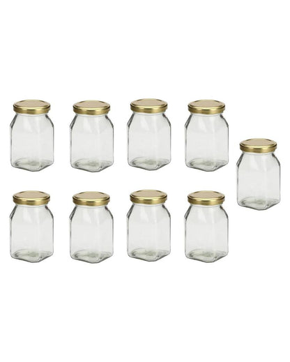 Stylish Clear Glass Jar for Kitchen Pantry Organization | 400 ML | 3 x 5 inches