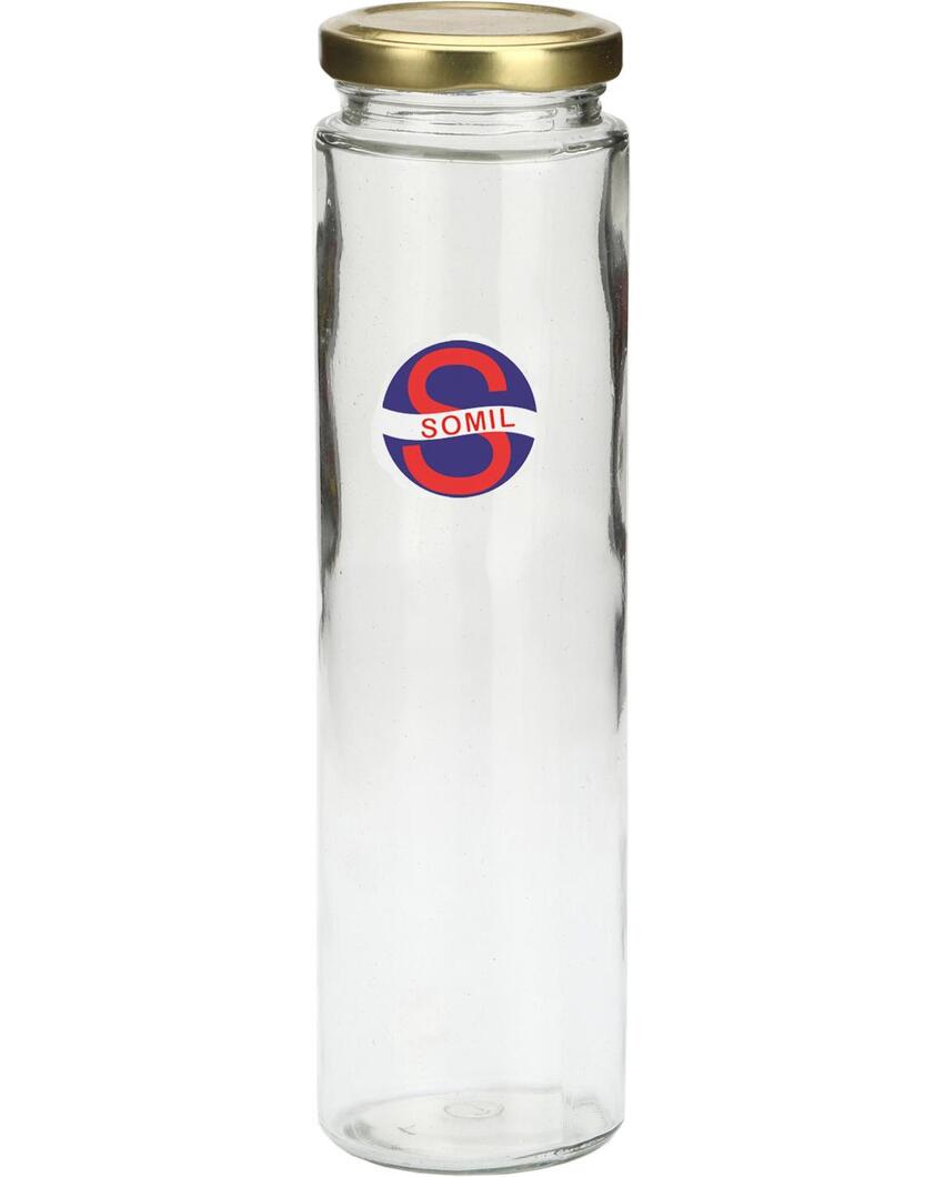 Tall Clear Glass Storage Jar for Multipurpose Home Use | 350 ML | 3 x 8 inches