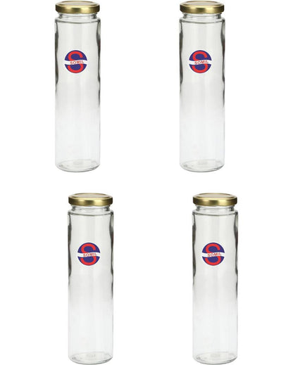 Tall Clear Glass Storage Jar for Multipurpose Home Use | 350 ML | 3 x 8 inches