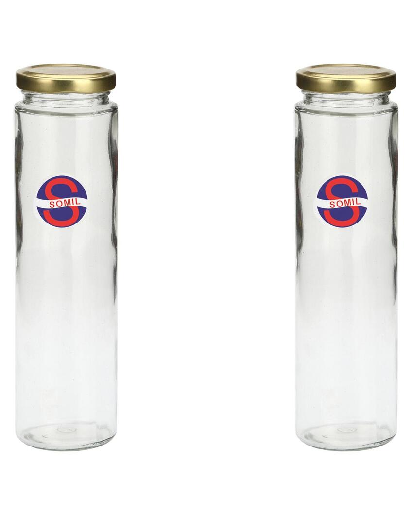 Tall Clear Glass Storage Jar for Multipurpose Home Use | 350 ML | 3 x 8 inches