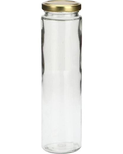 Tall Clear Glass Storage Jar for Multipurpose Home Use | 350 ML | 3 x 8 inches