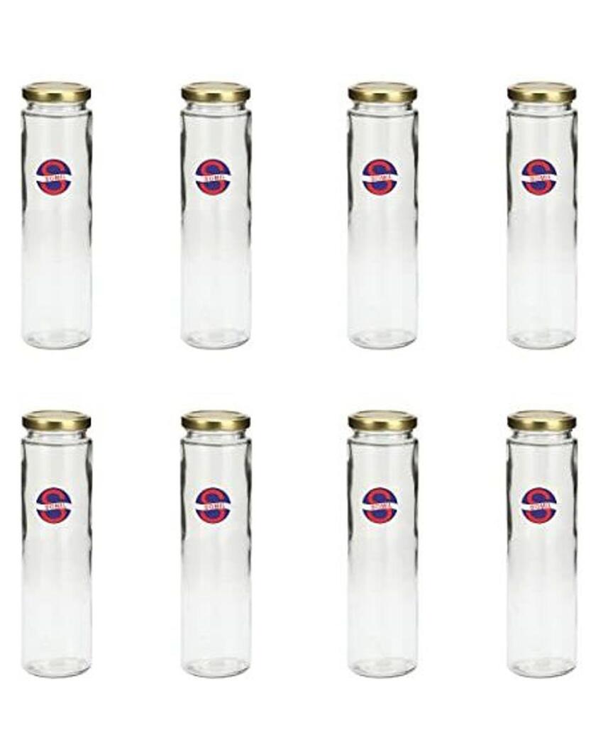 Tall Clear Glass Storage Jar for Multipurpose Home Use | 350 ML | 3 x 8 inches