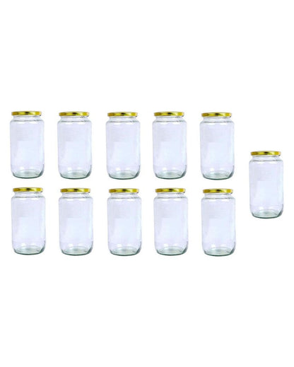 Spacious Clear Glass Storage Jar for Kitchen and Pantry | 1000 ML | 4 x 8 inches