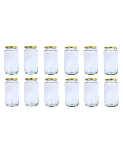 Spacious Clear Glass Storage Jar for Kitchen and Pantry | 1000 ML | 4 x 8 inches