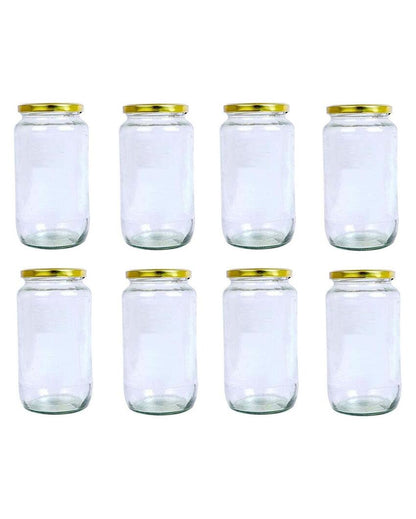 Spacious Clear Glass Storage Jar for Kitchen and Pantry | 1000 ML | 4 x 8 inches