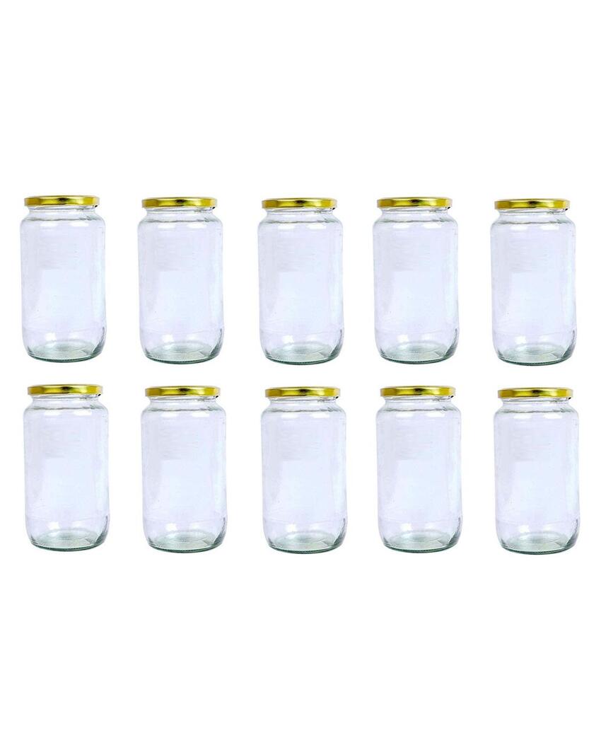 Clear Versatile Glass Jar for Storing Kitchen Essentials | 500 ML | 4 x 5 inches