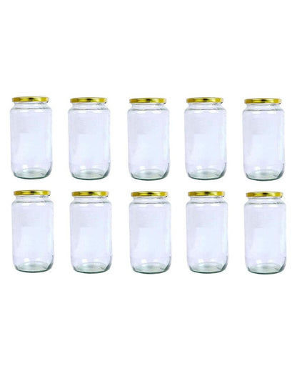 Clear Versatile Glass Jar for Storing Kitchen Essentials | 500 ML | 4 x 5 inches