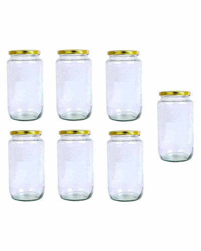 Handley and Food Grade Friendly Design Transparent Glass Jar Containers | 4 x 5 inches | 500ml