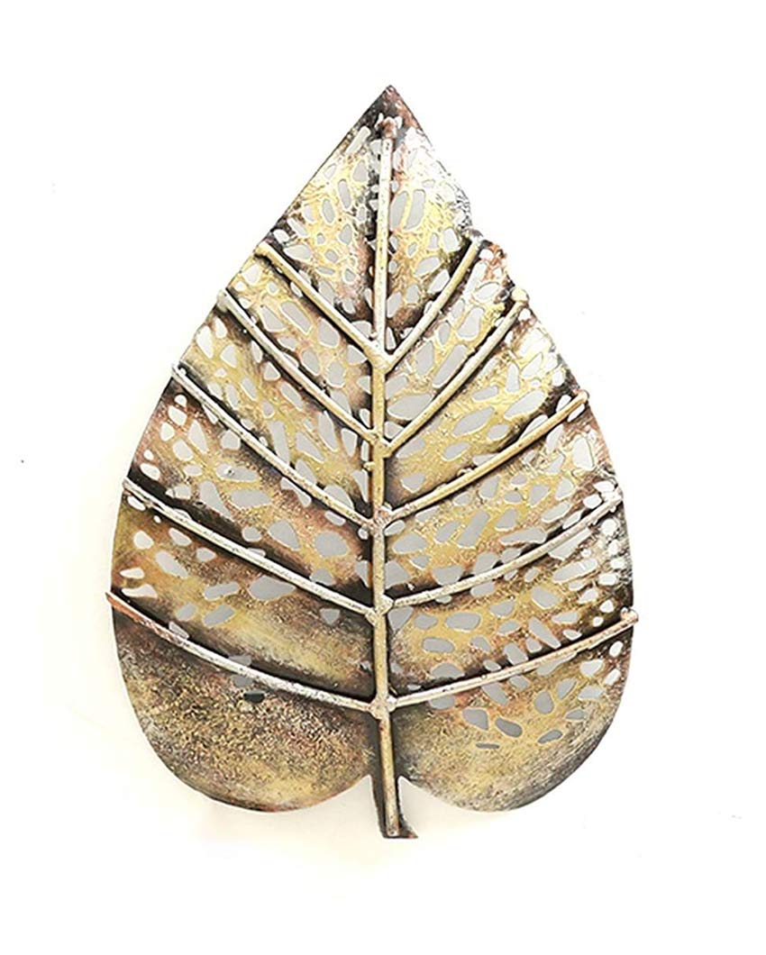 Aesthetic Leaf with LED Iron Wall Décor