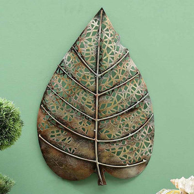 Magnificent Leaf with LED Iron Wall Décor