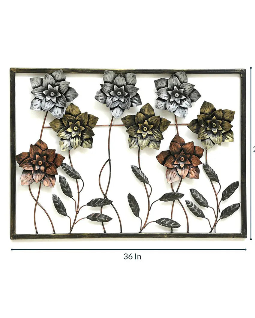 Rose Frame Iron Wall Décor