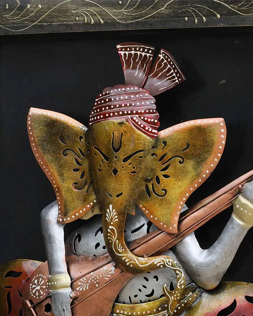 Ganesha with Mdf LED Iron Wall Décor