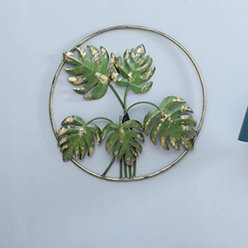 Palm Leaf In Ring Iron Wall Décor