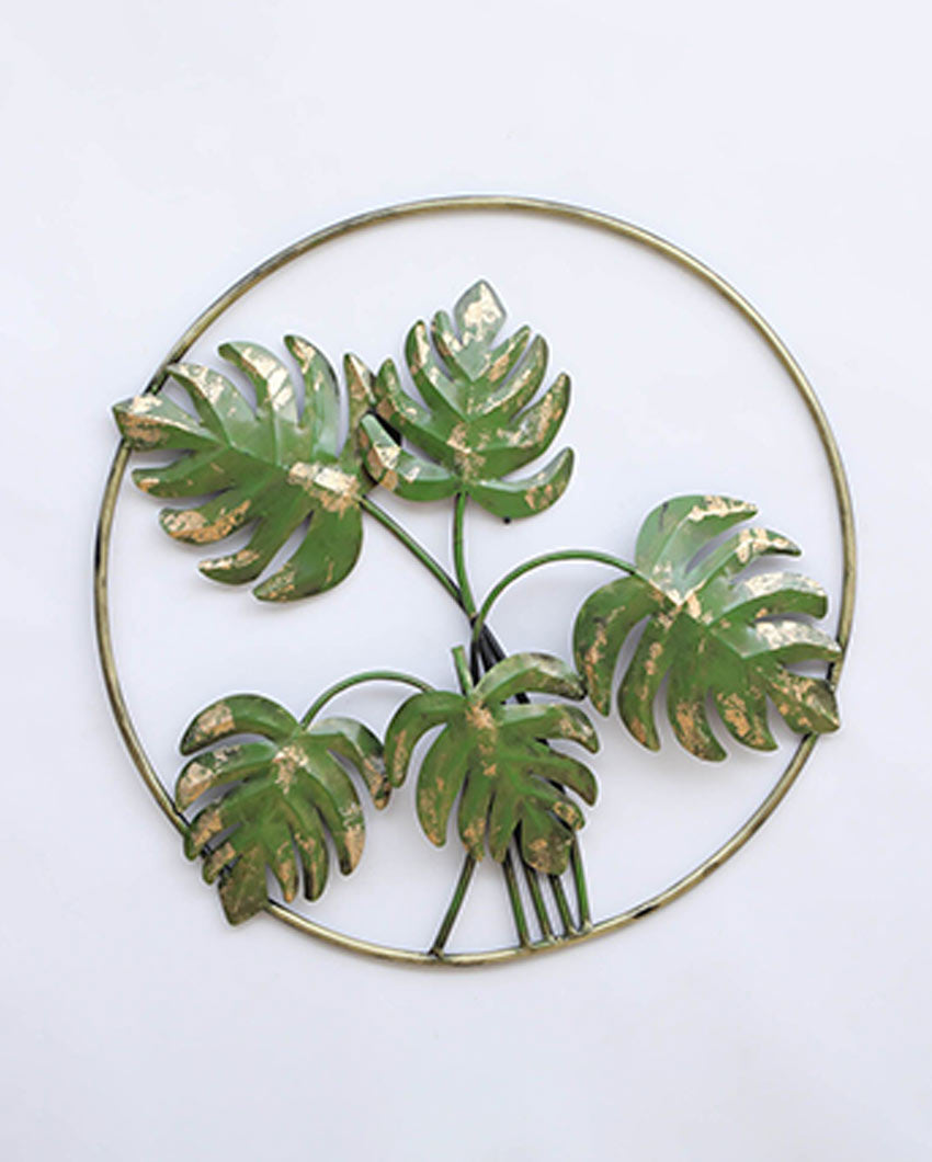 Palm Leaf In Ring Iron Wall Décor