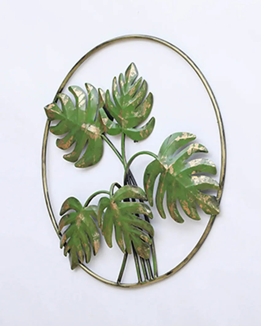 Palm Leaf In Ring Iron Wall Décor