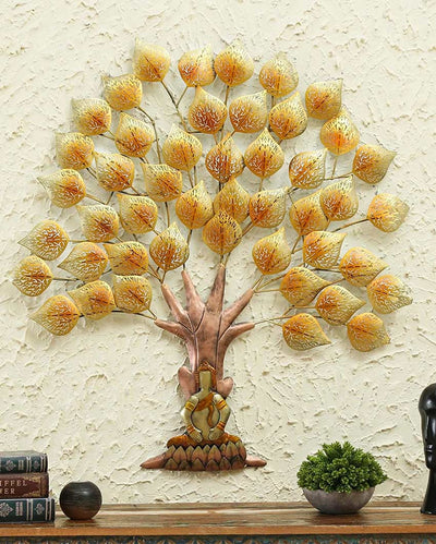 Buddha Tree with LED Iron Wall Décor