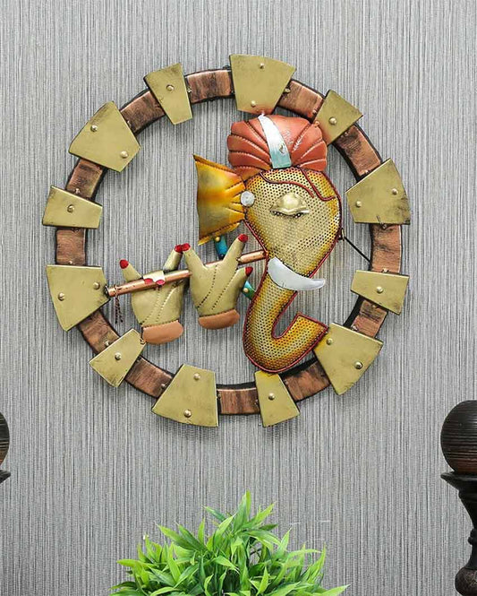 Attractive Iron Normal Ganesha with LED Wall Décor