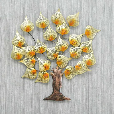 Golden Tree with LED Iron Wall Décor